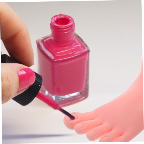 Manicure Training Tool 2pcs Fake Left Hand and Foot Models Bendable Nail Art Practice Hands 1