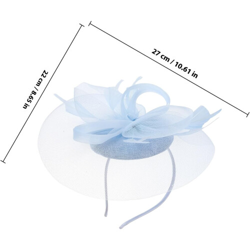 Fascia per capelli da sposa in rete, accessorio per capelli da donna per tea party e banchetti. 1
