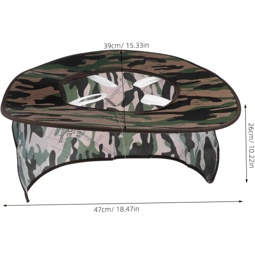 Construction Hard Hat Sunshade Visor with 25Cm Detachable Camouflage Neck Shade 1
