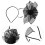 Fascinator Headband Elegant Mesh Flower Feathered Design 7