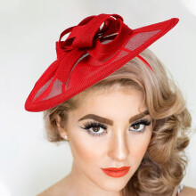 Retro hårspänne med hög hatt för kvinnor, tillverkat av nätmaterial, för brud, fascinatorhatt, hårdekoration