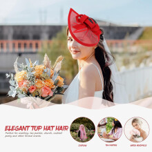 Retro hoge hoed haarclip voor dames, gemaakt van gaas, ideaal als bruidskapsel of haaraccessoire.