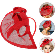 Retro hoge hoed haarclip voor dames, gemaakt van gaas, ideaal als bruidskapsel of haaraccessoire.