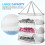 3 Tier Hanging Laundry Basket Socks Drying Net Fabric with Strong Webbing Edges Ventilation 3