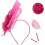 Cappello fascinator da donna, elegante copricapo con rete 8