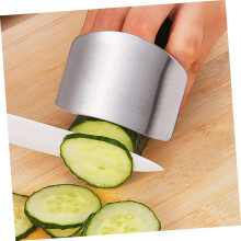 Protector de dedos de acero inoxidable para cortar verduras en la cocina. Herramienta de seguridad para cortar verduras. Protectores de dedos.