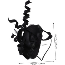 Fascinator-Hut für Damen, aus Gaze mit breiter Krempe, hautfarben, dekorativer Kopfschmuck für Teepartys