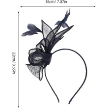 Fascinator Hat Clip for Women Vintage Linen Mini Hat Hair Accessories