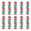 10 vellen gekleurde PET-plastic indextabs,-Gekleurde letters 1