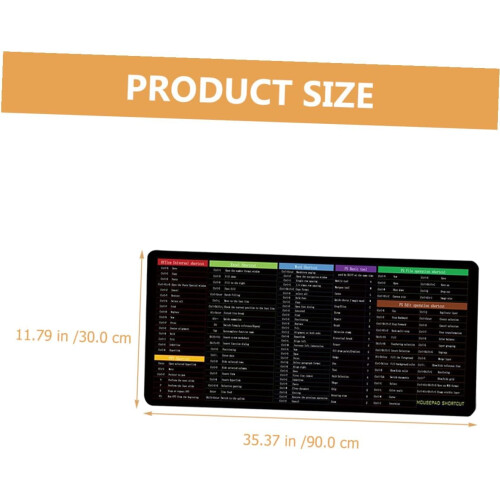 Πατάκι γραφείου Mouse Pad 300x900x3mm Αντιολισθητικό πληκτρολόγιο συντομεύσεων αγγλικών 1
