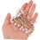 Collana da piede con perle e strass per donna, sandali a piedi nudi con perline 3