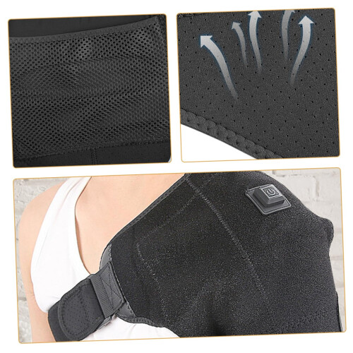 Heated Shoulder Stabilizer Brace for Muscle Tears with Adjustable USB Heating Pad 1