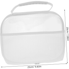 Reisopbergtas met ritssluiting, harde plastic schaal, organizer voor huidverzorgingsproducten, make-up tools en kleine spullen.