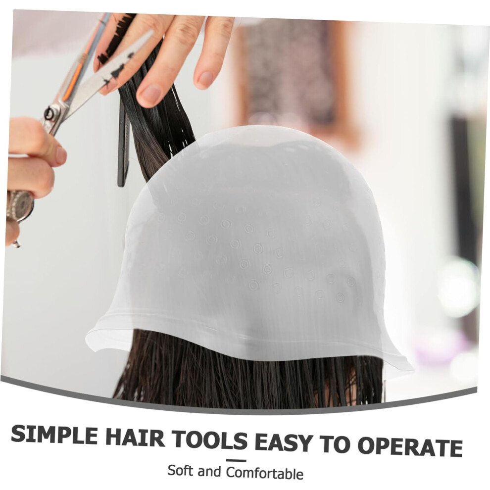 Hkhbjs Silicone Hair Dye Cap For Highlighting Reusable Dyeing Hat Needle Kit For Salon Home Hairdressing Styling