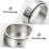 1pc Creative Man Ring Elegant Titanium Steel Finger Accessory with Rotating Dice 5