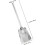 Thick Cast Iron Stove Shovel with Long Handle, Small White Iron Coal Ash Shovel 2