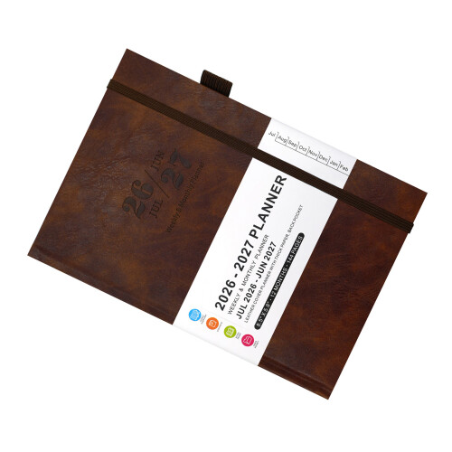 2026 Werk Levensplanner Reisdagboek Schema Notebook-bruin