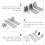 Divider Clip Partition Support Clip for Table Desk Extended Flat Base Aluminum Alloy Baffle Clamp 5