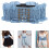 Elastischer Jeans-Taillengürtel mit Makramee-Bund und Spitzenbesatz, hellblauer Stretchgürtel 8
