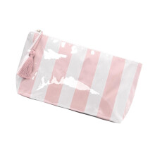 Oversized waterdichte make-uptas Transparant PVC-wit roze