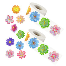 1000 stuks glinsterende bloemensticker afdichtingssticker voor