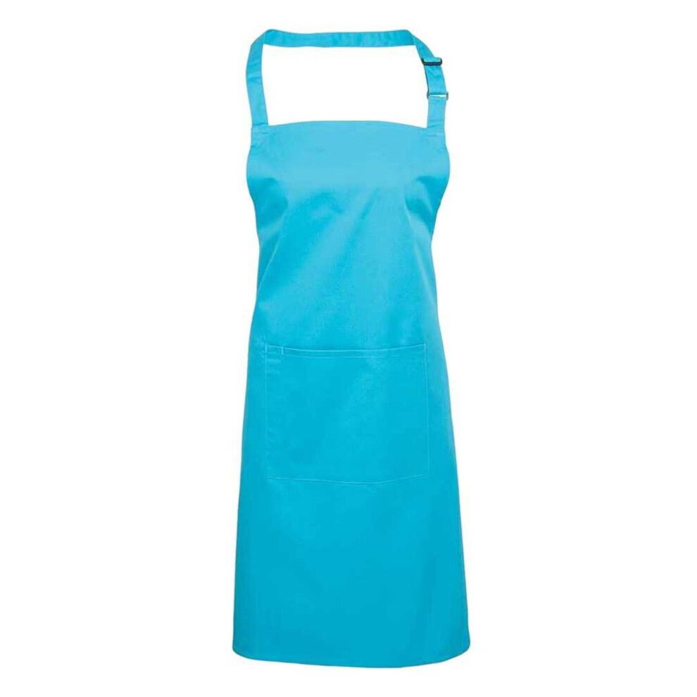 Premier (One Size, Turquoise Blue) Unisex Adult Colours Pocket Full Apron