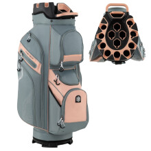 Golf Cart Bag, 14-fach Unterteilung, 11 Taschen, Pink