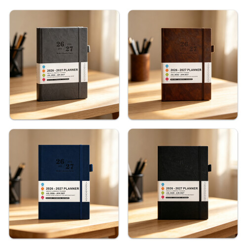 2026 Werk Levensplanner Reisdagboek Schema Notebook-bruin 1