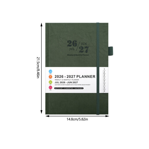 2026 Werk Levensplanner Reisdagboek Schema Notebook-bruin 2