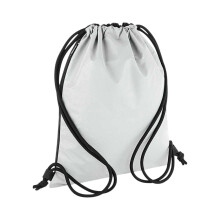 (One Size, Silver Reflective) BagBase Unisex Reflective Gymsac
