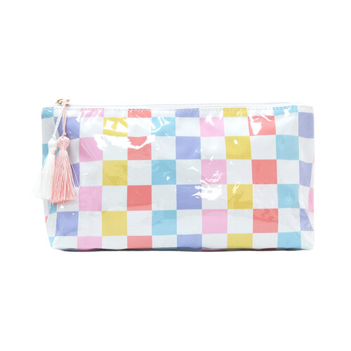 Clear Makeup Pouch Waterproof Coated Cosmetic-rainbow colors