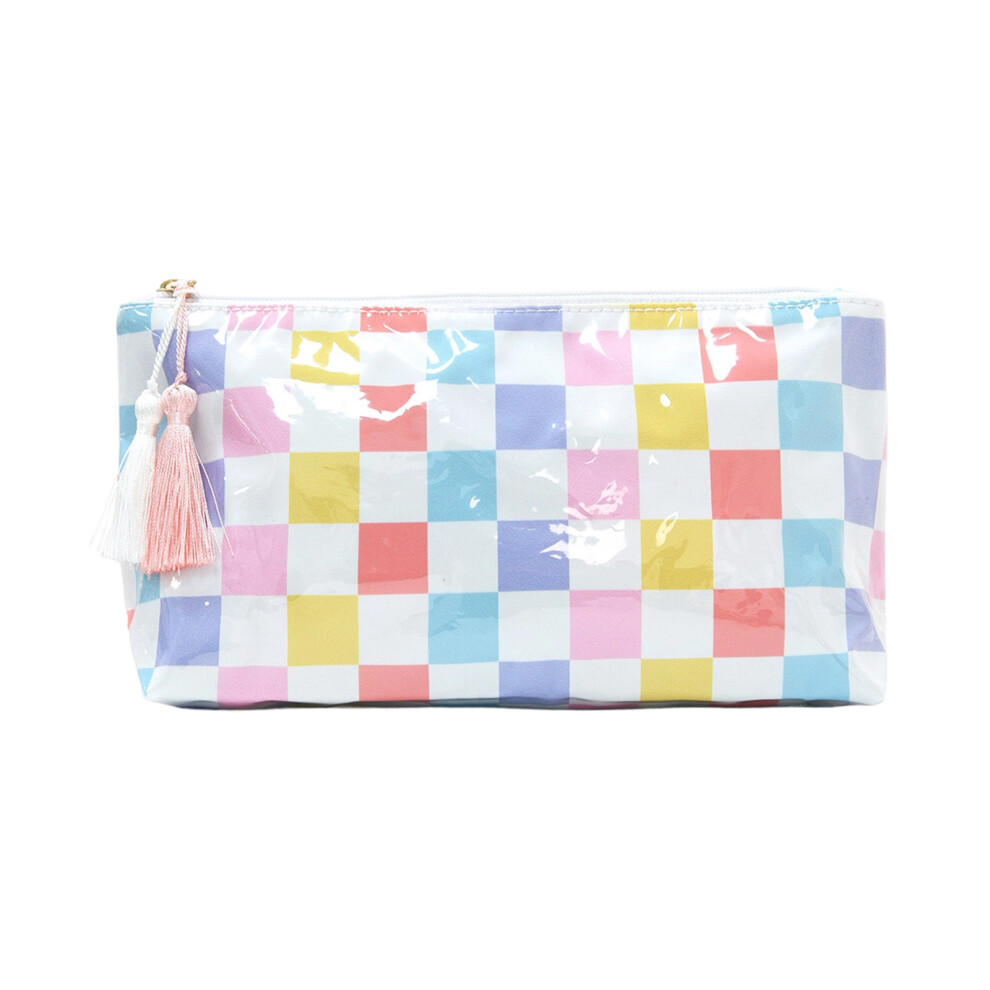 Clear Makeup Pouch Waterproof Coated Cosmetic-rainbow colors