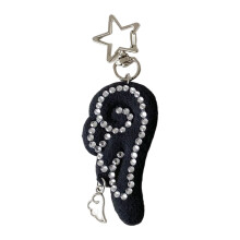 Trendy Y2K Fabric Keyring Fashion Bag Charm Hanging-White