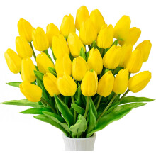 Umelé tulipány Real Touch – 30 kytíc viacfarebných
