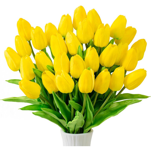 Umělé tulipány Real Touch – 30 kytic vícebarevné