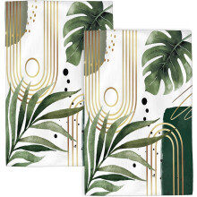 Torchons de cuisine d'automne 45,7 x 66 cm (18 x 26 po) Ă carreaux Buffalo, en polyester, lot de 2