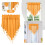 Cortinas transparentes e opacas de 51x24 polegadas para quarto e cozinha. 1