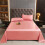 Ensemble de draps en satin de soie glacée, format queen, rose corail 1