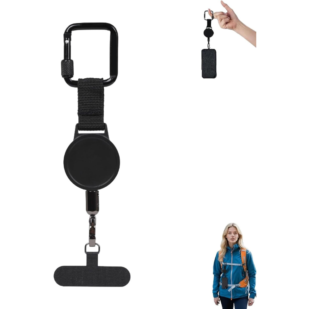 Retractable Phone Lanyard With Carabiner Â Steel Cable 9495693504217