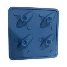 Forma de gelo de silicone em formato de tubarão com 4 cavidades