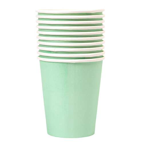 Eldobható papírpoharak 9oz 10db zöld