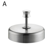 Molde para hamburguesas de acero inoxidable, 9,5 cm y 7 cm.