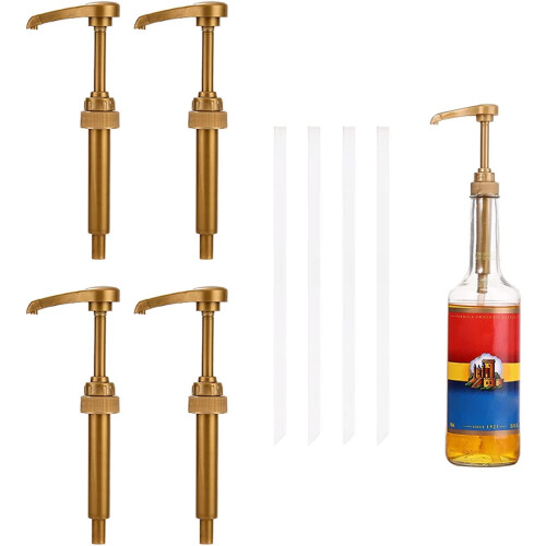4-Pack Coffee Syrup Pump for 750ml Bottles
