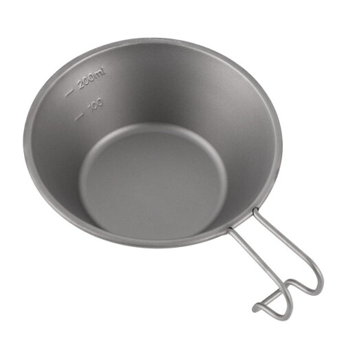 Titanium Bowl with Handle – 12.5 cm Portable