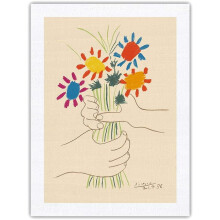 Picasso 'The Bouquet of Flowers' Art Print on Silk, 18x24in