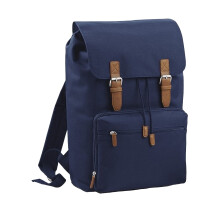 (One Size, French Navy) Bagbase Heritage Laptop Backpack Bag (Up To 17inch Laptop)