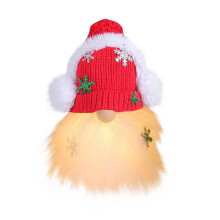 Figura luminosa de sombrero musical para decoración navideña de puerta principal