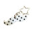 Accessoire unique de porte-clés en acrylique en forme de-Blanc 1