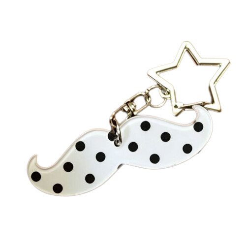 Accessoire unique de porte-clés en acrylique en forme de-Blanc