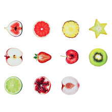 Compacts Size Leaf Fruit Shaped Book Page-10 pieces of fruit